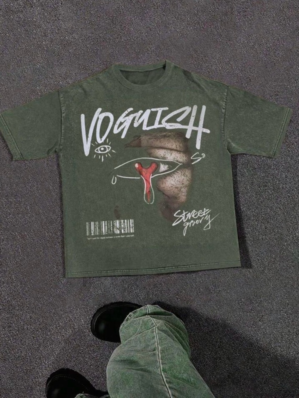 Olive Graphic Mens Tee - Street Groove